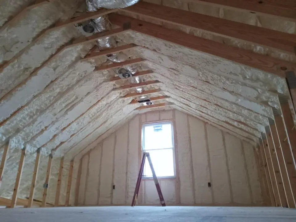 Spray foam roofing application for Crawl Space Insulation project in Humboldt